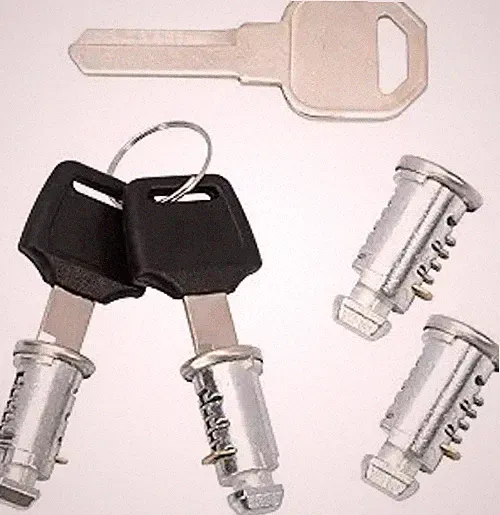 4 Pack Lock Cores, Replacement Lock Core, Key Cylinder for Bike Rack Lock, Roof