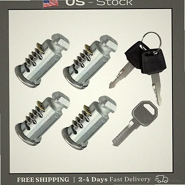 4-Pack Thule Compatible Lock Cores - One-Key System Lock Cylinders, Bike Rack