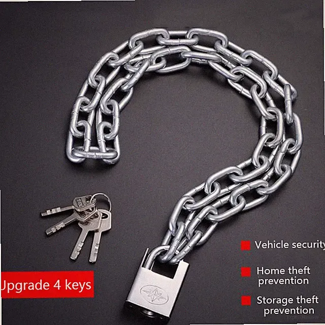 Bicycle Bike Lock Anti-theft Mtb Road Bike Chain Lock Motorcycle Safety Padlock