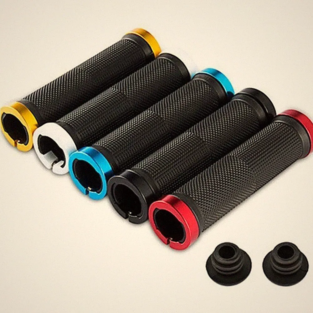 Bicycle Grips BMX Bike Handbar Grips Rubber Bilateral Lock Mountain MTB Bikes