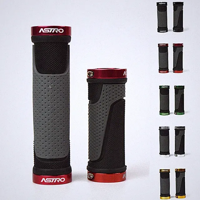 Bicycle Handlebar Grips 130/90mm Long/Short Twisting Shifter Double Lock-on Grip