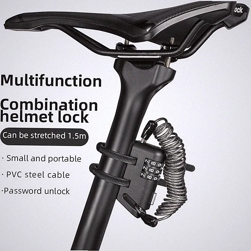 Bicycle Multi-function Combination Helmet Lock Ultra-light Mini Anti-theft Lock