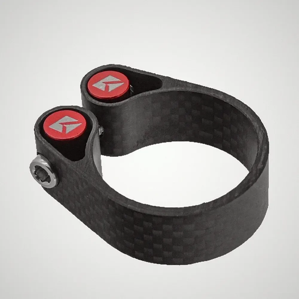 Bicycle Seat Tube Clamp Lock Buckle Full Carbon Fiber for Road Mountain Bikes