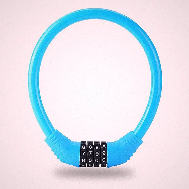 Bike Lock Electric Bike Cable Lock Digital Four Digits Combination Bicycle Lock