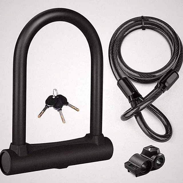 Bike U Lock 16mm Heavy Duty Alloy Steel - Fits Bicycle, Motorcycle - Anti Theft