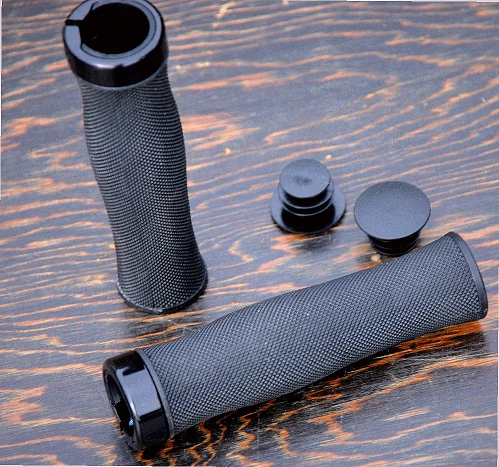 Black Lock On Cruiser GRIPS 7/8" MTB BMX Bike Vintage Schwinn Bicycle Chopper