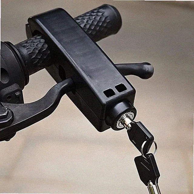 Durable Compact Secure Weatherproof Water-Resistant ABS Bicycle Brake Lever Lock