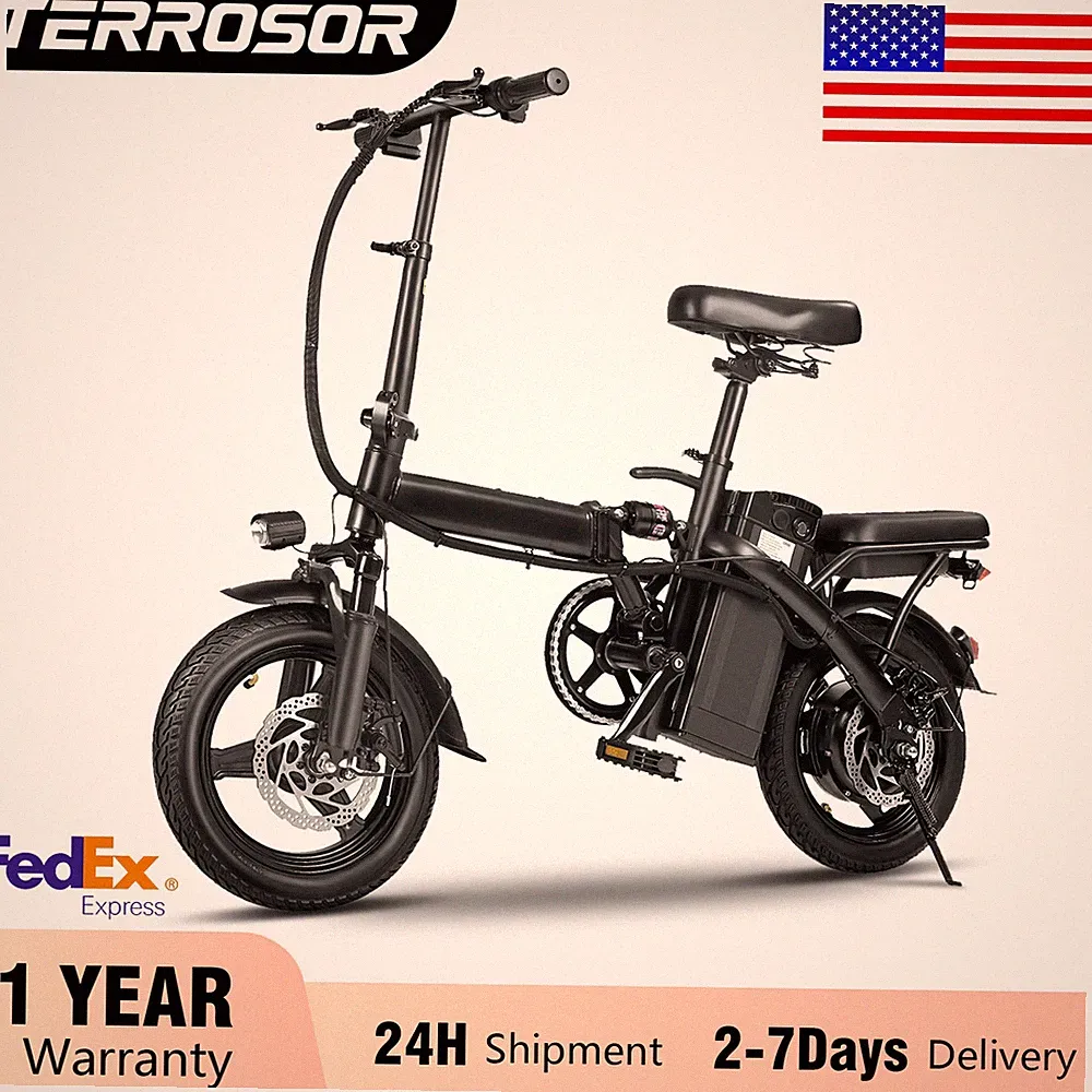 Folding Electric Bike for Adults Teens 560W Motor 24MPH Speed 48V 10.4AH Battery
