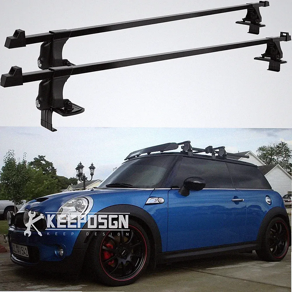 For Mini Cooper 54" Roof Rack Cross Bars Cargo Bike Bicycle Carrier Aluminum