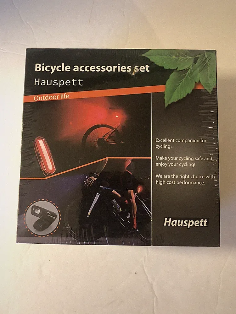 Hauspett Bike Accessories Kit Light Bell Phone Holder Bicycle Lock USB