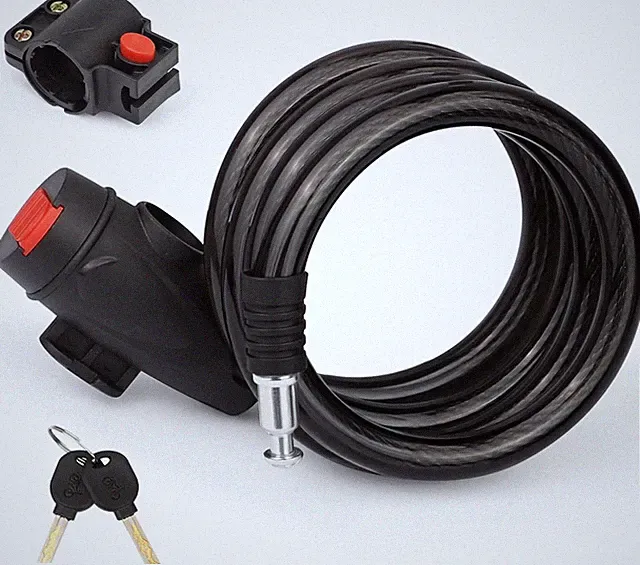 MEGHNA Bike Cable Lock with Keys Heavy Duty Bicycle Lock Anti Theft Lock with Br