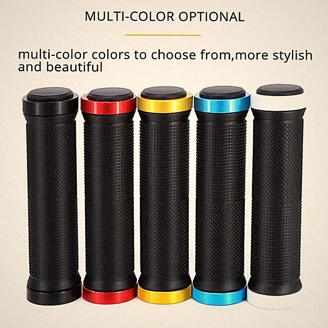 MTB Bicycle Handlebar Grips Rubber Anti-Skid Bike Grips Lock On Road Mountain NE