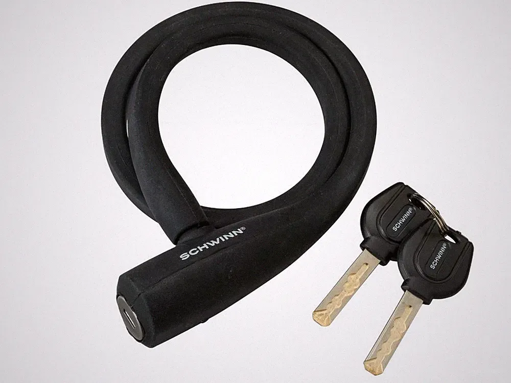 NEW! Schwinn 2 Foot Silicone Cable Lock Universal Bike Bicycle Lock Kids Black