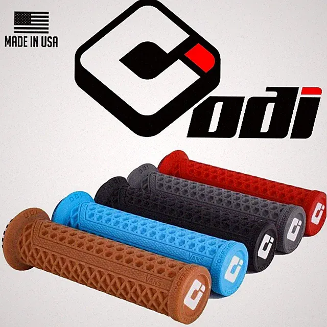 ODI Vans V2.1 Lock On Flanged Grips MTB Bike Black Red Blue Gum Graphite Purple