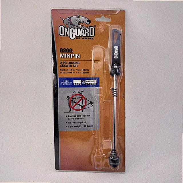 OnGuard 8200 MinPin 1 Pc Locking Skewer Bike Wheel Anti-Theft 5x163 mm NOS A47