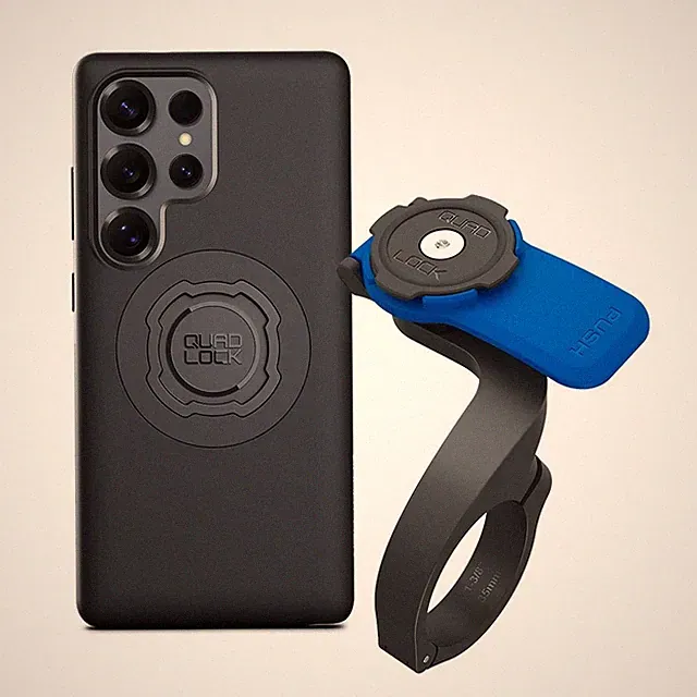 Quad Lock Out Front Bike Phone Mount (V3) Kit with MAG Phone Case for Samsung Ga