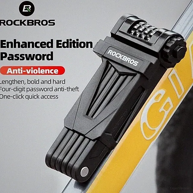 ROCKBROS Bike Folding Lock Four-Digit Password Alloy Steel Anti-Theft Lock