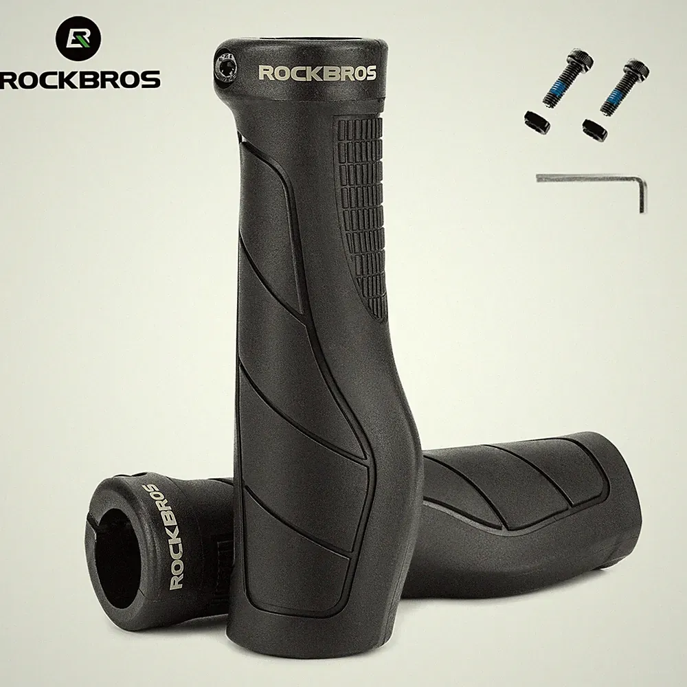 ROCKBROS Bike Grips Ergonomic Non-Slip Comfort Handlebar Grips Single Lock-on