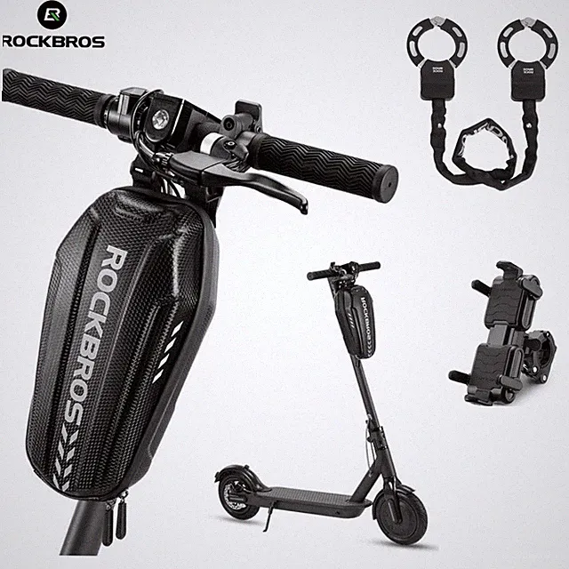 ROCKBROS Electric Scooter Lock,23"Anti Theft Chain Lock &Waterproof Scooter Bag