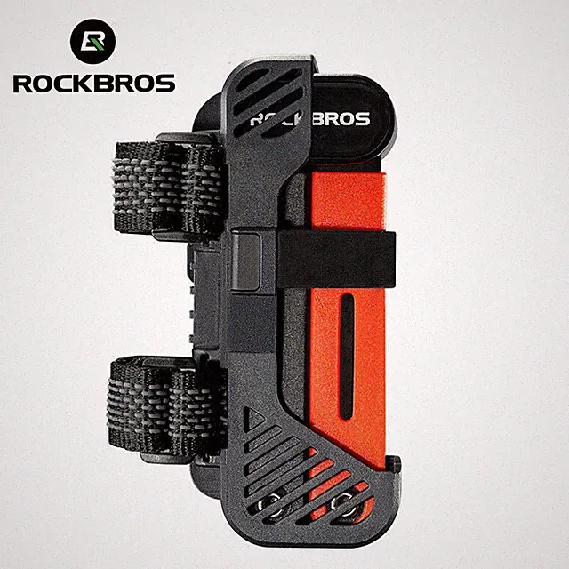 ROCKBROS Portable Bike Folding Lock Anti-theft Secure Lock With Mounting Bracket