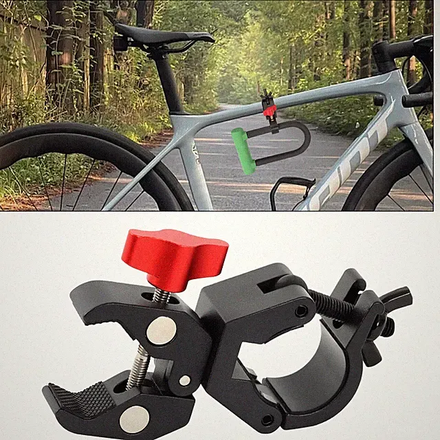 U-Lock Holder Bike Lock Bracket All Metal Securely U Lock Mount Clamp Heavy Duty