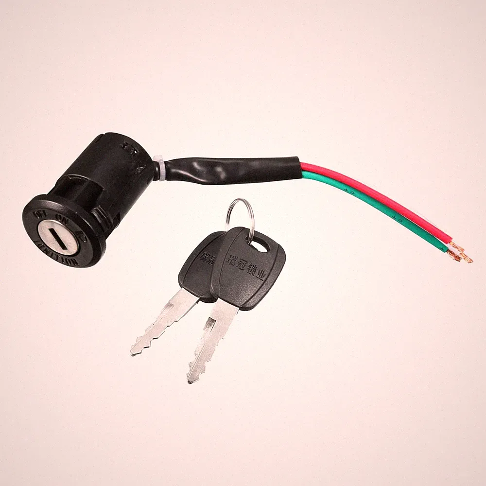 Universal 3 Wired Electric Bike Bicycle Ignition Switch Lock w/ 2 Key Pack of 50