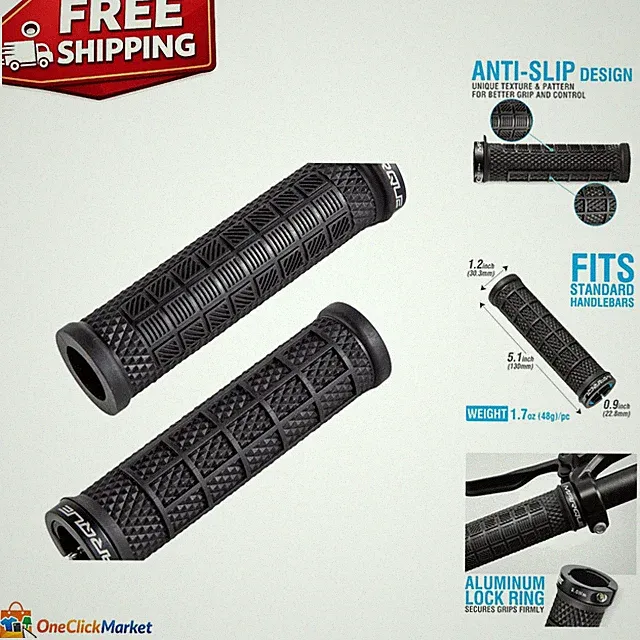 Universal Fit Lock-On Mountain Bike Grips - Secure & Comfortable Handling